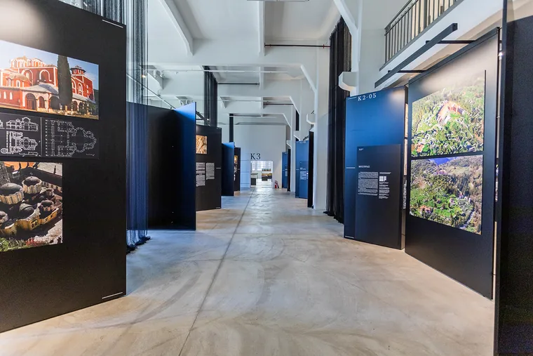 View of the Architecture in Greece exhibition at the former Public Tobacco Factory