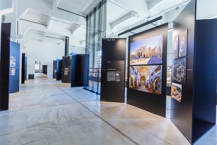View of the Architecture in Greece exhibition at the former Public Tobacco Factory