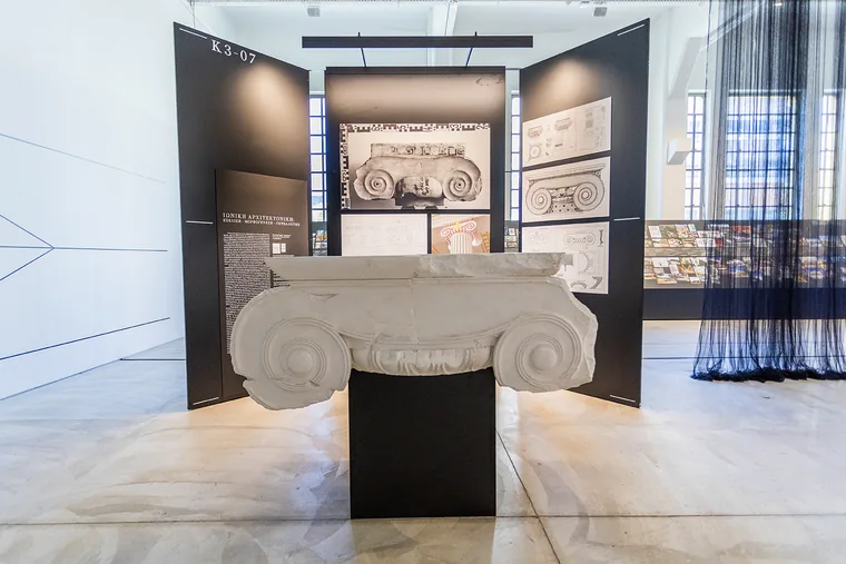 View of the Architecture in Greece exhibition at the former Public Tobacco Factory