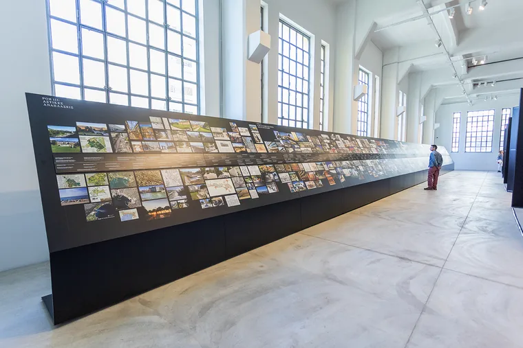 View of the Architecture in Greece exhibition at the former Public Tobacco Factory