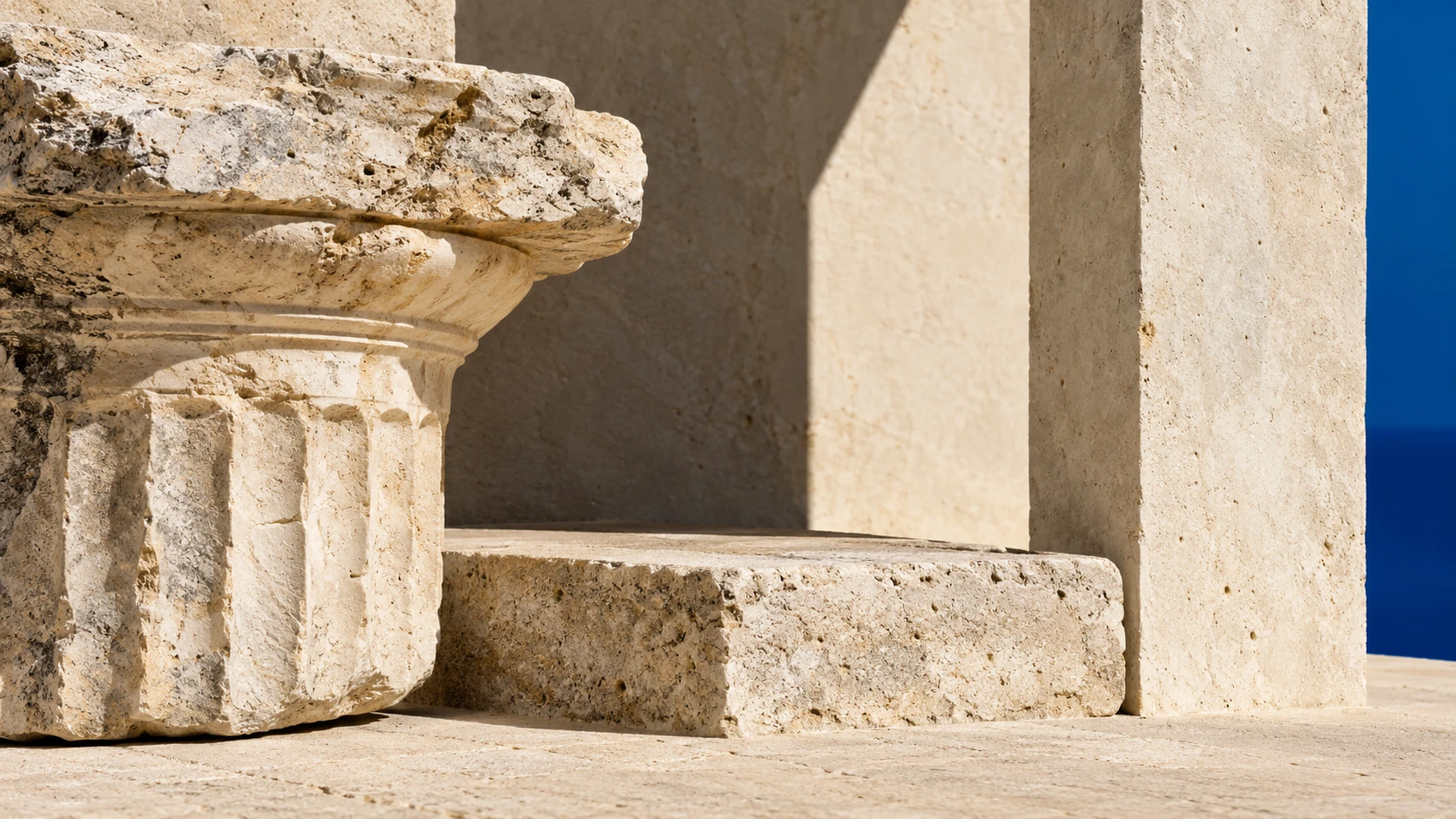 Αρχιτεκτονική μελέτη ασβεστόλιθου, μορφής και σκιάς